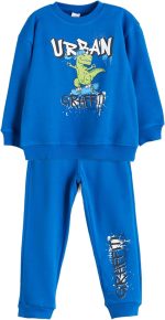 LC WAIKIKI Boys Dinosaur Printed Sweatshirt and Sweatpants 2 Pack