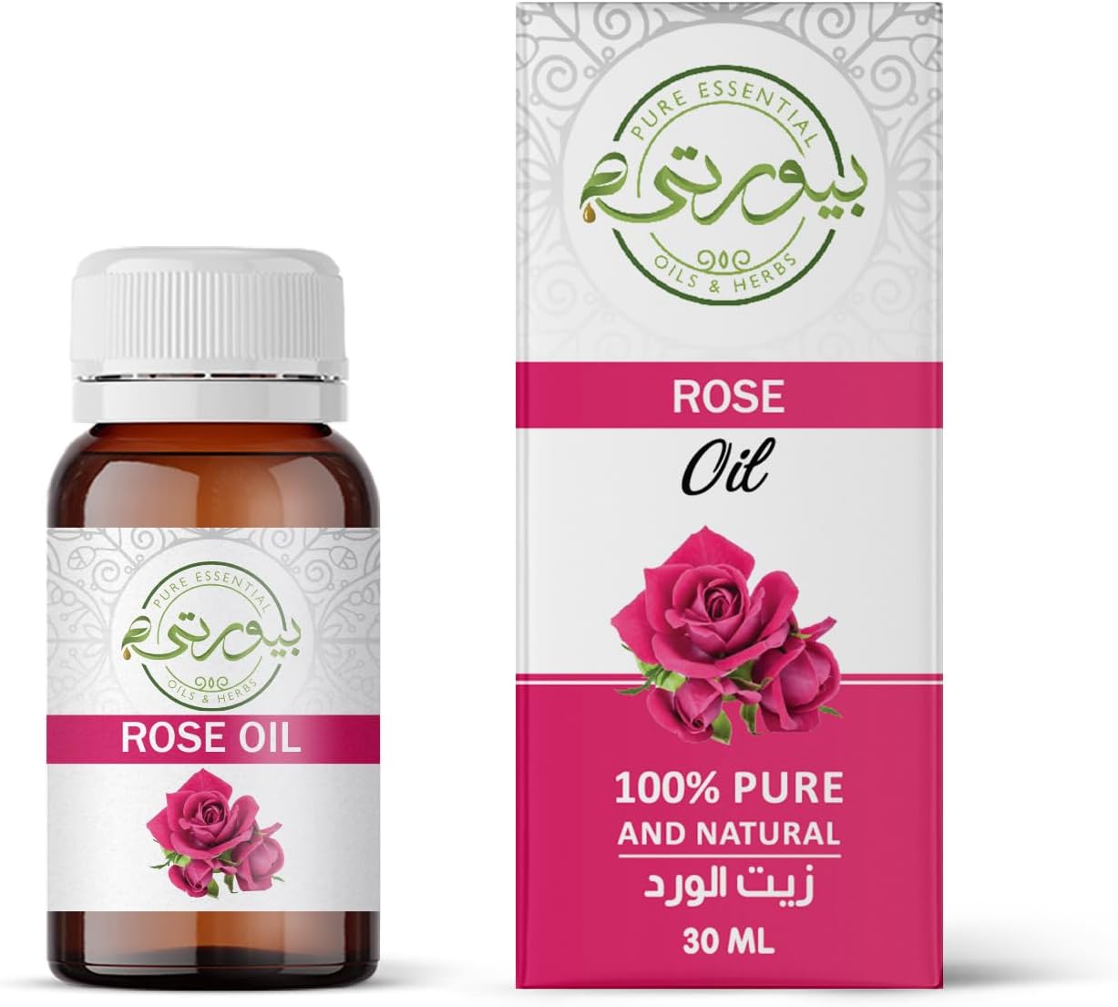 Purity - Rose Oil Unrefined, Carrier for Essential Oils Rose Oil Relieves Moisturizes Skin, Anti Aging Wrinkles, Reduce Hyper Pigmentation. Apply for Aromatherapy, Relaxation, Skin Therapy 30 ML