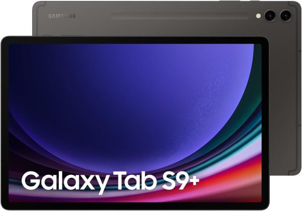 Samsung Galaxy Tab S9+ 5G Android Tablet, 12.4 inches display, 12GB RAM, 256GB Storage MicroSD Slot, S Pen Included, Graphite-1 Year Warranty/Local Version