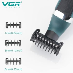 ⁦VGR Premium Cordless Rechargeable IPX5 Fully Waterproof Dual Sided OneBlade Trimmer & Shaver 3 Trimming Combs for complete Beard Styling & Body Hair Trimming⁩ - الصورة ⁦7⁩