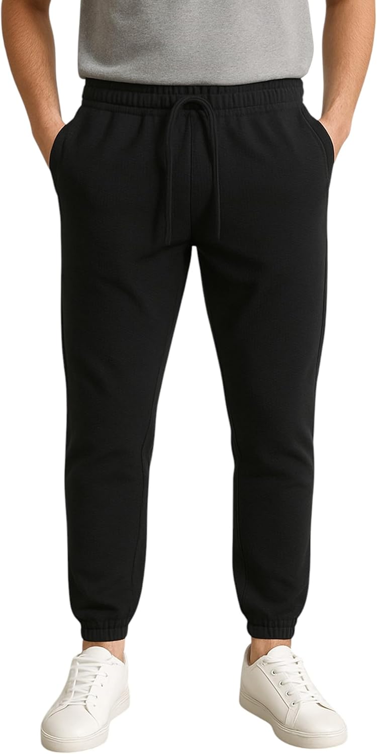 Miza Men's Casual Sweatpants with Pockets and Elastic Waistband Comfy Cotton Sweatpants for Men Youth