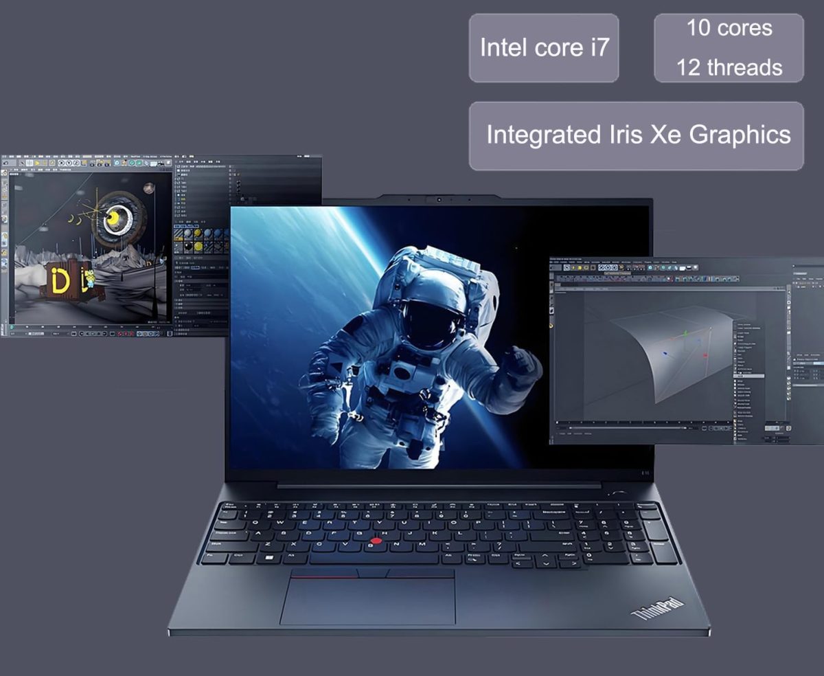 ⁦Lenovo ThinkPad E16 Business Laptop (16" FHD+ Anti-Glare, Intel 10-Core i7-1355U, 40GB RAM, 1TB SSD), Backlit, Fingerprint, 1080p Webcam w/Shutter, Thunderbolt 4, Ethernet, Win 11 Pro w/ AI Copilot⁩ - الصورة ⁦2⁩