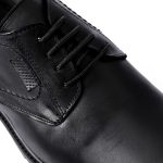 ⁦Men's Genuine Leather Fashion Boots - Formal Shoes for Work and Occasions - Comfortable and Durable Slip Resistant Perfect Size 41 for Men - Black⁩ - الصورة ⁦5⁩