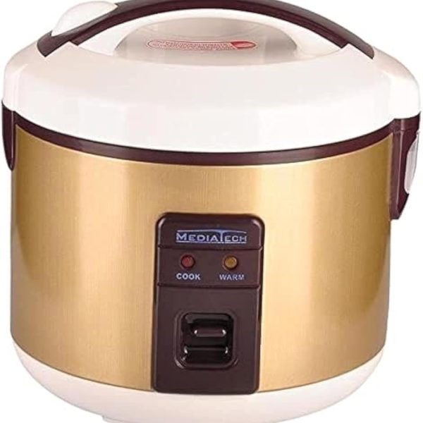 طنجرة طهي الارز والخضروات من ميدياتك MT- BZ071، ذهبي، بلاستيك