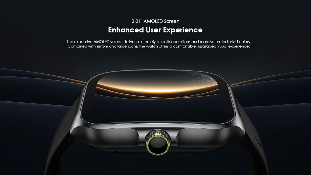 ⁦Oraimo Watch Nova AM (OSW-812) 2.01" AMOLED Full Touch Screen Curved Cover Smartwatch​ with Antibacterial Eartips⁩ - الصورة ⁦6⁩