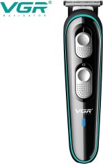 ⁦VGR V-055 Professional Cordless Beard Hair Trimmer Kit Wireless Hair Grooming Trimmers with 4 Guide Combs Brush USB Cord for Men, Family or Pets Rechargeable Li-ion Battery 120 mins Runtime - Black⁩ - الصورة ⁦2⁩