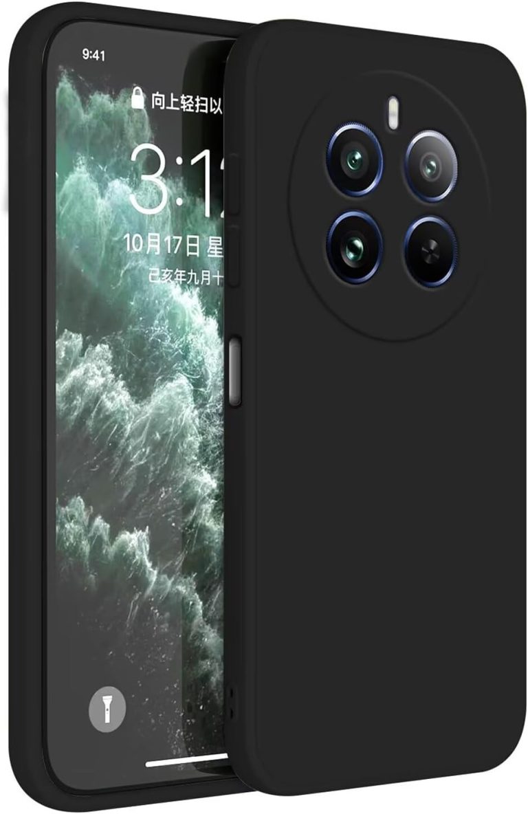 Topme Mobile Phone Case for Realme 12 Pro 5G / Realme 12 Pro+Plus 5G (6.7 Inch) Protective Case, Skin Protection, Made of TPU Silicone Case - Black