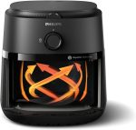 ⁦Philips Airfryer L - 1500W, 50/60Hz, 4.1L, 0.8KGs, 12-in-1 Cooking Functions,Rapid Air Technology, Black - NA120/00⁩ - الصورة ⁦5⁩