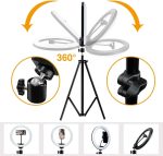 ⁦GLURAK Selfie Ring Light, 12 Inches LED Ring Light with Adjustable Tripod Stand and Phone Holder, 3 Light Modes and 10 Brightness Level for Live Stream, Makeup, YouTube, TikTok, Photography⁩ - الصورة ⁦4⁩