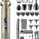 Vgr V-110 8-In-1 Face Hair Body & Private Parts Multi Grooming Kit Hair Trimmer Beard Trimmer Ear & Nose Trimmer Head Shaver Full Body Grooming Kit Metal Body With Travel Pouch Runtime 180 Minutes