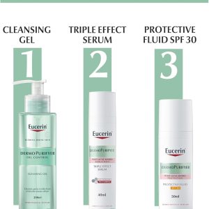 ⁦Eucerin DermoPurifyer Oil Control Triple Effect Face Serum with Thiamidol and Salicylic Acid, for Oily and Acne-Prone Skin, Post-Acne Marks Reduction, Long-Lasting Matte Finish, 40ml⁩ - الصورة ⁦6⁩