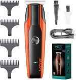 VGR V-999 Professional Rechargeable Cordless Beard Hair Trimmer Kit with Dual Motor, Guide Combs Brush USB Cord for Men, Family or Pets Rechargeable Li-ion Battery 120 minutes Runtime