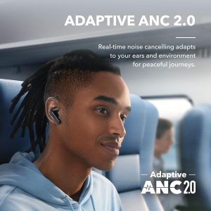 ⁦Anker soundcore Liberty 4 NC Wireless, 98.5% Noise Reduction, Adaptive Noise Cancelling to Ears 50H Battery, Wireless Charging, Bluetooth 5.3+ 18 Months Local Warranty - Black⁩ - الصورة ⁦6⁩