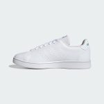 ⁦Adidas Grand Court Base Faux Leather Contrast-Stripe Back-Logo Low-Top Lace-Up Tennis Sneakers for Men - Ftwr White and Core Black, 46 2/3⁩ - الصورة ⁦2⁩