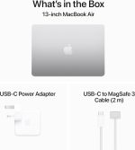 ⁦Apple 2024 MacBook Air (13-inch, Apple M3 chip with 8‑core CPU and 8‑core GPU, 8GB Unified Memory, 256GB) - Silver⁩ - الصورة ⁦6⁩