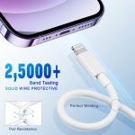 ⁦APFEN USB C to Lightning Cable 3FT 2Pack [Apple MFi Certified], Power Delivery iPhone Cables Type C iPhone Charger Cord Fast Charging Compatible iPhone 14 13 12 11 Pro Max X XS XR 8 7 6s Plus SE⁩ - الصورة ⁦5⁩