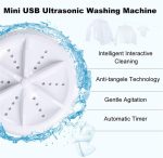 ⁦(10pcs) Mini Washing Machine Portable Turbo Personal Rotating Washer Convenient Travel Home Business Travel USB⁩ - الصورة ⁦2⁩