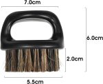 ⁦ITME Beard Brush for Men Short Bristles with Plastic Handle, Professional Hair Salon Tools Barber Shaving Tool for Men's Beard Styling Grooming and Shaping⁩ - الصورة ⁦2⁩