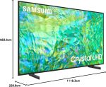 ⁦Samsung 50 Inch TV Crystal Processor 4K LED with Built-in Receiver - Black - UA50CU8000UXEG [2023 Model]⁩ - الصورة ⁦6⁩