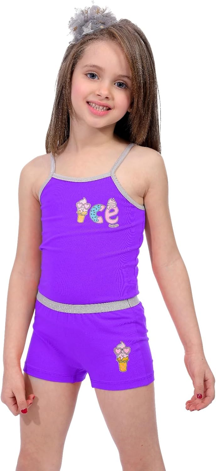 61cW1LZU3pL._AC_SL1500_.jpg Dice Girls Spaghetti-Strap Top Boyshorts Unicorn-Print Underwear Set (pack of 2)