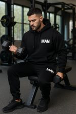 ⁦MIZA Men's Winter Sports Trung 2 Piece (Hoodie + Pants) Jugging - Fashion Style Comfortable Youth Men⁩ - الصورة ⁦5⁩