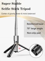 ⁦Yeaki Selfie Stick Tripod with Wireless Remote, Cellphone Selfie Stick Tripod with LED Fill Light, for iPhone⁩ - الصورة ⁦2⁩