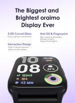⁦Oraimo Watch 4 Plus Bluetooth Call Smart Watch 2.01inch HD Display Fitness Tracker With 100+ Sport Modes, IP68 Waterproof⁩ - الصورة ⁦2⁩