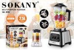 ⁦SOKANY SK-999 5000W High Performance Blender, 9 Speed, 2-in-1 [2.5L Blender & Smoothie, Coffee Grinder], Crushed Ice Function, Self-Cleaning Function, BPA Free⁩ - الصورة ⁦6⁩