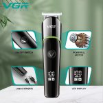 ⁦Vgr V-291 Professional Rechargeable Turbo Function Cordless Beard/Hair Trimmer Kit With Guide Comb, Usb Charging Cord For Men Family & Pets, Green⁩ - الصورة ⁦3⁩