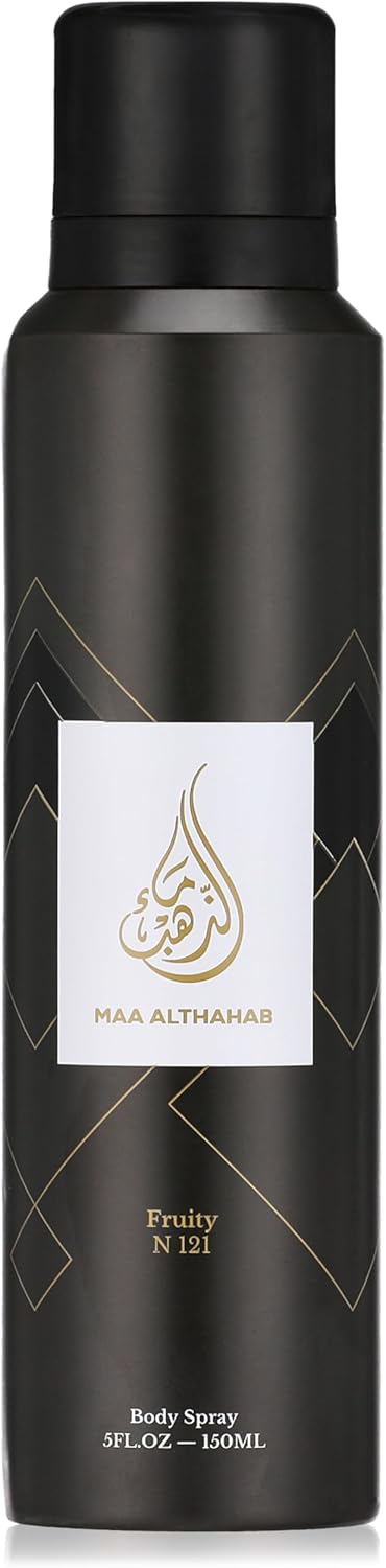 61fBaRgWdL._AC_SL1500_.jpg Maa Althahab Fruity In 121 Moon Sparkle Gold Water For Women Body Mist 150 ml