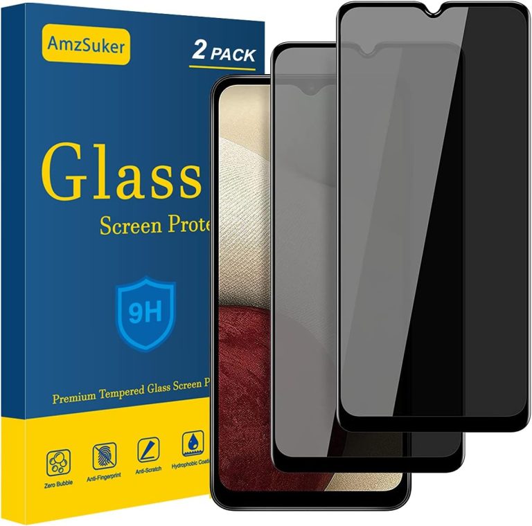 SUKER [2-Pack] for Samsung Galaxy A12/A32 5G Privacy Screen Protector, Anti-Spy 9H Hardness Anti-Scratch Bubble Free Tempered Glass Screen Protector for Galaxy A12/A32 5G 6.5 inch (Black)