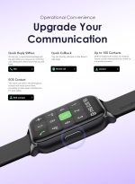⁦Oraimo Watch 4 Plus Bluetooth Call Smart Watch 2.01inch HD Display Fitness Tracker With 100+ Sport Modes, IP68 Waterproof⁩ - الصورة ⁦4⁩