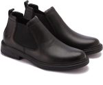 Men's Premium Genuine Leather Half Boots Stylish Rubber Sole Slip Resistant