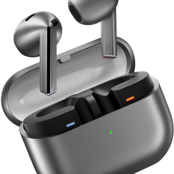 Samsung Galaxy Buds3, Silver, Wireless Bluetooth Earbuds with Adaptive EQ/ANC, Hi-Fi Sound, 360 Audio, 1 Year Local Warranty