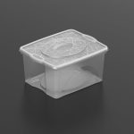 Bama Storage Box - 32L, Clear, Decorative Lid (Made in Italy)