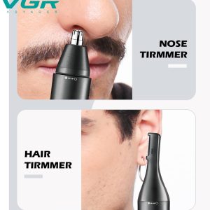⁦VGR V-613 Ear, Nose & Eyebrow Trimmer Professional USB Rechargeable Nose Trimmer for Men and Women Nose Clippers Eyebrow Facial Hair Trimmer Body Grooming Kit IPX5 Waterproof Dual Edge Blades⁩ - الصورة ⁦6⁩