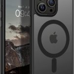 GaoBao iPhone 13 Pro Max 6.7 Inch Case Compatible with MagSafe, Hybrid Magnetic Case Cover Translucent Matte Back Protection Camera Cover Slim Shockproof Back Anti-Scratch Black