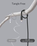 ⁦Anker PowerLine III Flow, USB C to Lightning Cable for iPhone 13 13 Pro 12 11 X XS XR 8 Plus [MFi Certified, 3ft, Midnight Black] Supports Power Delivery, Silicone Cable (Charger Not Included)⁩ - الصورة ⁦3⁩