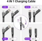 ⁦USB-C Type C + iPhone 120W Super Fast Charger EU Fast Charger Compatible with iPhone 16 Pro Max/iPhone 16 Pro Max/iPhone 16 Pro, Samsung S24 Ultra, A54, A15, S25 Ultra⁩ - الصورة ⁦5⁩