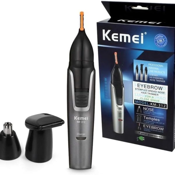 Kemei 3 in 1 Hair Clipper for Men Face and Nose Hair Clipper Km-312