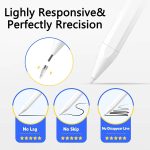 ⁦Vinmooog Stylus Pen for Tablet, Compatible with Samsung/Vivo/Xiaomi/Huawei/Smartphone/Android/iOS, High Sensitivity and Precision Tablet Touch Pen with 2 Replaceable Tips⁩ - الصورة ⁦4⁩