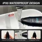 ⁦V-603 Professional Nose and Body Trimmer, 1200mAh Battery, 2 Speed Settings, IPX5 Waterproof, LED Display, Black⁩ - الصورة ⁦5⁩