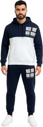 Miza Men's Winter Sport 2 Piece Hoodie and Pants Solid Color Comfortable Outdoor Gym Casual