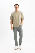 ⁦DeFacto Mens Slim Jean Cut Casual Chino Trousers B2089AX Trousers⁩ - الصورة ⁦3⁩