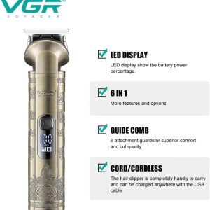 Vgr V-109 Waterproof Ipx6 6 In 1 Professional Set Hair Beard Trimmer Clipper Shaver Nose Trimmer Mesin Gunting Rambut 13 Vgr V-109 Waterproof Ipx6 6 In 1 Professional Set Hair Beard Trimmer Clipper Shaver Nose Trimmer Mesin Gunting Rambut - الصورة 7
