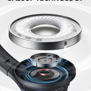 ⁦ANKER Soundcore Q11i Wireless Headphones, 40mm Dynamic DriverHi-Res Audio, One-Touch Bass Boost, 60-Hour Playtime, Detachable Ear Cushions, Bluetooth V5.3, Dark Gray | 18 Months Warranty⁩ - الصورة ⁦3⁩