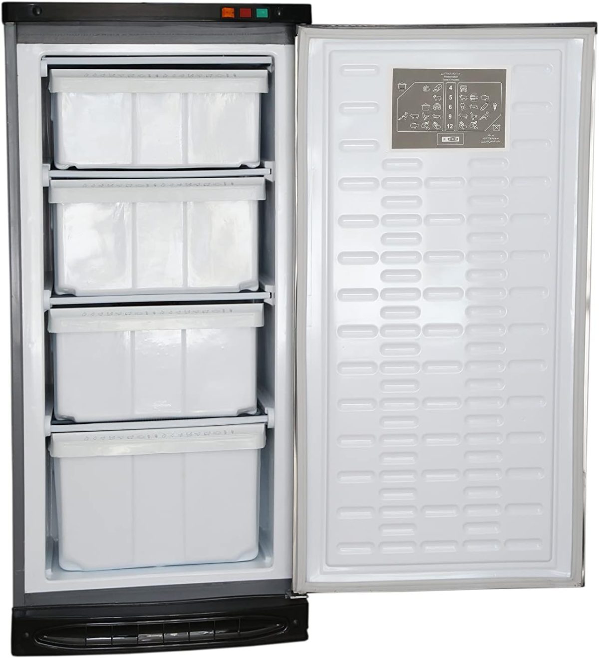 ⁦Alaska UP190 4 Drawer Upright Freezer 184 Liter, Stainless⁩ - الصورة ⁦2⁩