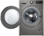 ⁦LG Vivace Washing Machine 8KG, with AI DD technology, Stone Silver⁩ - الصورة ⁦2⁩