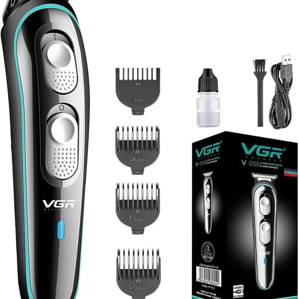 Vgr V-055 Men Shaver & Hair Trimmer : Effortless Grooming, Customizable Cutting, Fast Charging, Corded And Cordless Use - Your Ultimate Grooming Solution (Black)