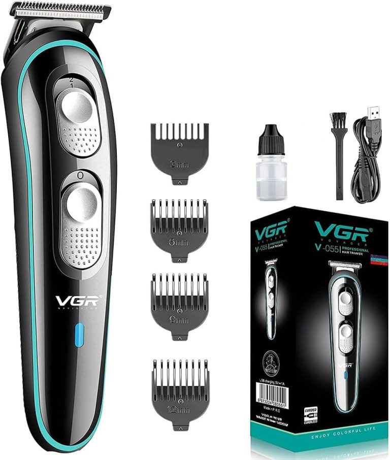 Vgr V-055 Men Shaver & Hair Trimmer : Effortless Grooming, Customizable Cutting, Fast Charging, Corded And Cordless Use - Your Ultimate Grooming Solution (Black)